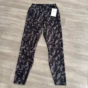 Nike Womens Dri-FIT Training Leggings Black Grey Abstract Print S FZ3229-010